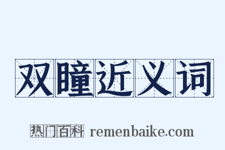 双瞳近义词是什么意思的图片